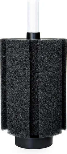 Miniatura 7 de Filtro de esponja grande para acuario de 80 a 90 galones con piedra de aire y medios de cerámica bio, filtro de esponja silencioso para alevines