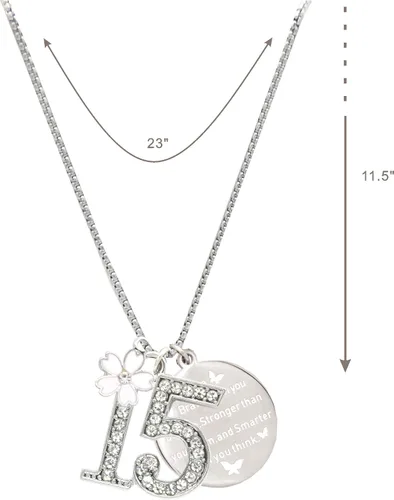 Miniatura 2 de VeryMerryMakering Collar de pulsera de cumpleaños número 15