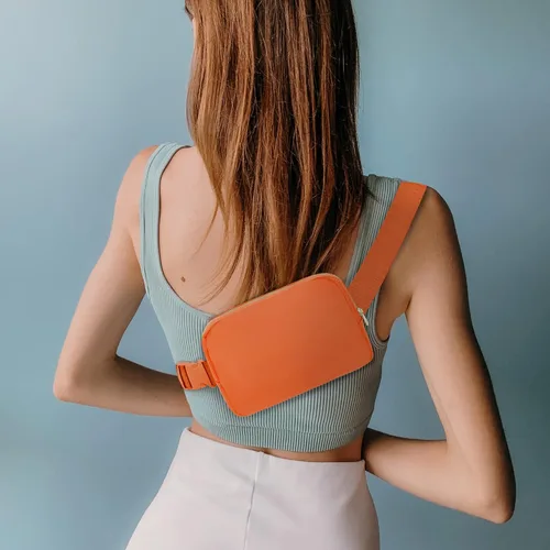 Miniatura 107 de Riñonera cruzada para mujeres y hombres, bolsa para cinturón para senderismo con correa ajustable, riñonera para correr, entrenamiento, deportes