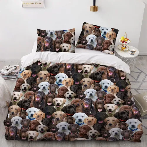 Miniatura 10 de Juego de funda de edredón de Malinois belga, juego de ropa de cama decorativo de 3 piezas con 2 fundas de almohada, funda de edredón suave, juego