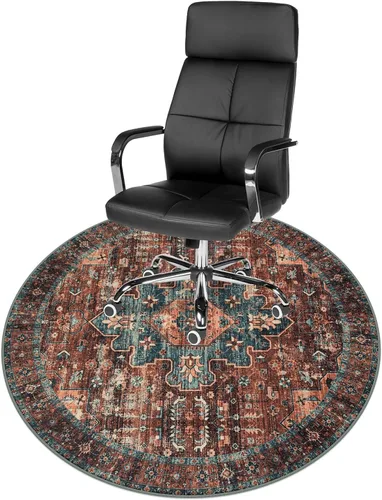 Miniatura 28 de Anidaroel Alfombrilla para silla de 48"x60" para piso de madera dura/piso de azulejos, alfombrilla de silla de escritorio para pisos duros, Rojo
