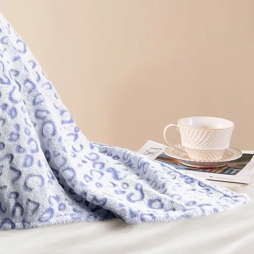 Miniatura 6 de PLEASANT BOULEVARD Manta de Forro Polar con Estampado de Leopardo, Colcha de Microfibra Suave Liviana Acogedora y Cálida Premium para Sofá y Cama