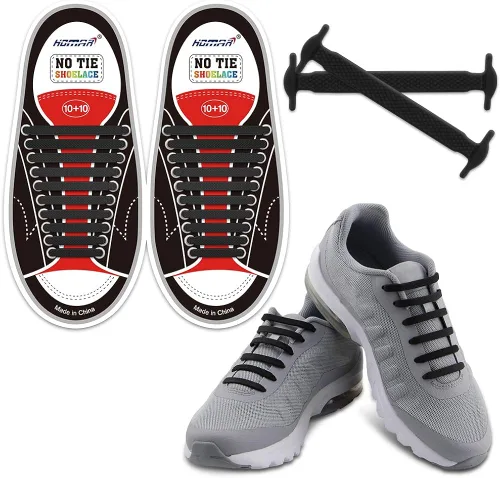 HOMAR - Cordones sin ataduras para niños y adultos, elásticos de silicona sin amarre