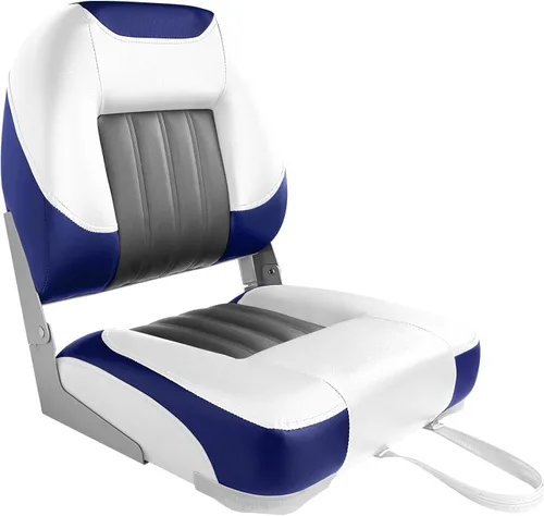 Miniatura 2 de XGEAR Asiento de barco de lujo con respaldo bajo/alto, asiento plegable para barco de pesca
