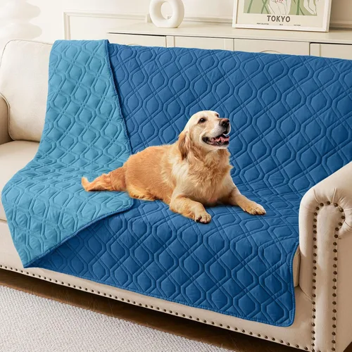 Miniatura 42 de hyha Manta impermeable para perros, manta reversible para cama de mascotas, funda suave para sofá/sillón lavable para perros, fundas impermeables