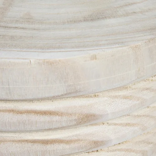 Miniatura 4 de Creative Co-Op Taburete de madera de Paulownia tallada a mano, estilo bohemio, natural