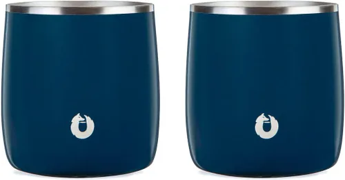 Snowfox Vasos de Whiskey Rocks de Acero Inoxidable con Aislamiento al Vacío Premium, Juego de 2, Old Fashioned, Whiskey, Vasos Lowball, Bartending