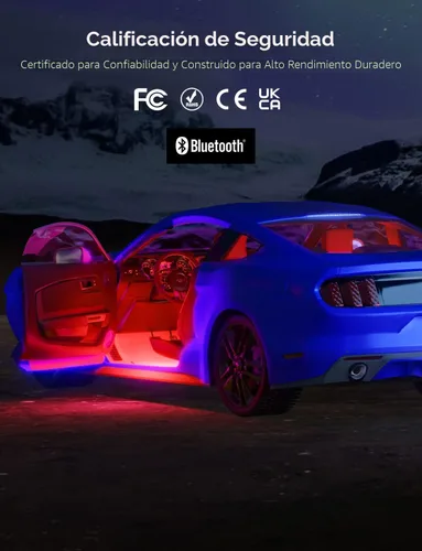 Miniatura 7 de Govee Luces de coche, luces interiores inteligentes RGBIC para el interior del automóvil con aplicación, control remoto, luces LED para decoración
