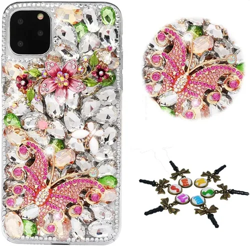 Miniatura 7 de Sparkle - Funda para teléfono compatible con Samsung Galaxy A12, elegante, hecha a mano en 3D, diseño de diamantes de imitación, diseño de diamantes