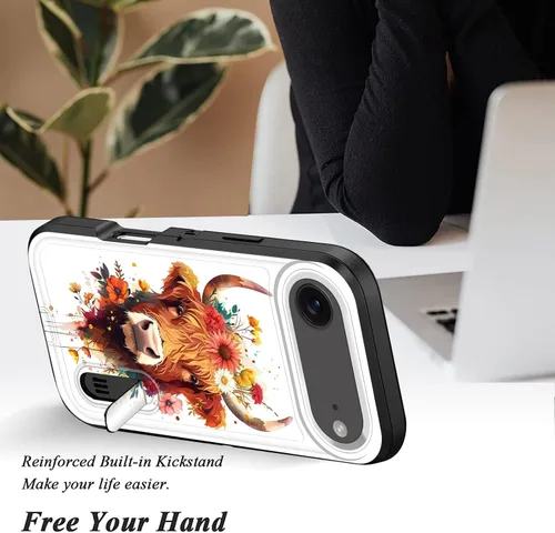 Miniatura 5 de Funda para iPhone Air con soporte integrado, a prueba de golpes, polvo y caídas, 3 capas, grado militar, funda protectora para iPhone Air de 6.5