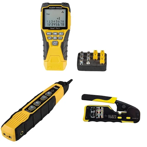 Miniatura 16 de Klein Tools Probador de cable VDV501-852 y herramienta de punchdown de impacto VDV427-300 y VDV226-110 Crimpadora de cables de datos modular