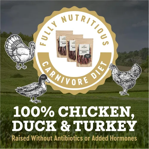 Miniatura 3 de Farm Hounds - Paquete de mollejas - Carne seca premium de pollo, pato y pavo para perros - de aves criadas 100% humanitariamente - Rompe