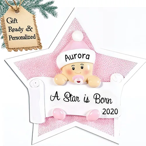 Miniatura 6 de Adorno 3D personalizado para la primera Navidad del bebé 2025 para niño Adorno de la primera Navidad del bebé 2025 Adornos de bebé para árbol