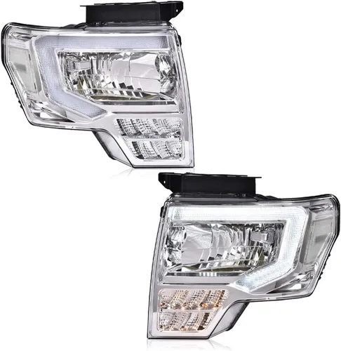 Miniatura 17 de PIT66 Conjunto de faros delanteros LED compatible con Ford F150 2009 2010 2011 2012 2013 2014, lente transparente para conductor y pasajero, carcasa