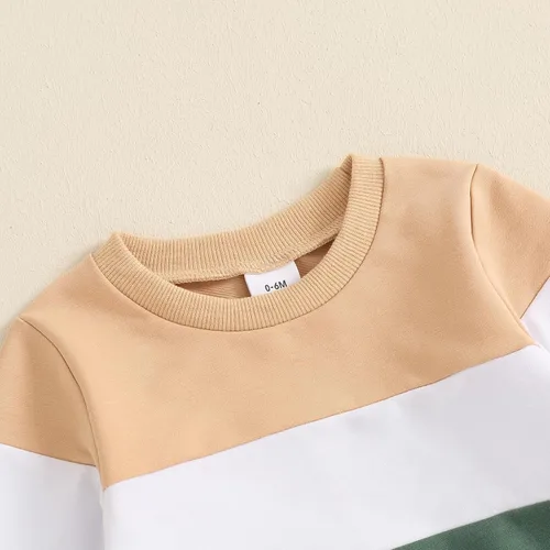 Miniatura 23 de Conjunto de sudadera de manga larga con cuello redondo y pantalones deportivos para bebés, ropa de invierno para bebé