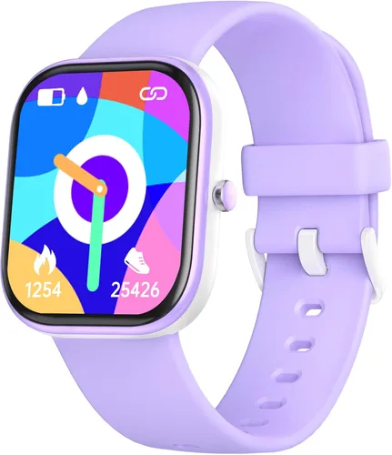 Miniatura 8 de YOUSOKU Reloj de seguimiento de actividad física para niños, IP68, impermeable, reloj inteligente con diales DIY de 1.5 pulgadas, 19 modos Azul