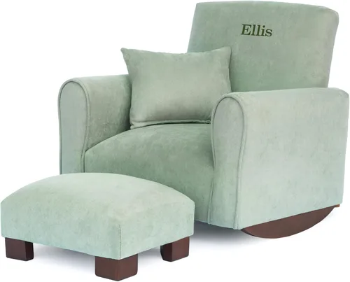 Miniatura 20 de Sillón personalizado para niños pequeños, mecedora tapizada con personalización, silla para niños pequeños con nombre personalizado, cómodo sillón