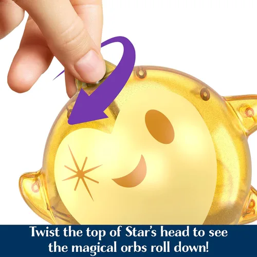 Miniatura 3 de Mattel Disney Wish Toys, juego de estrella mágica con muñeca Asha y 7 orbes de deseos sorpresa, incluyendo 1 figura de estrella y 6 amigos animales