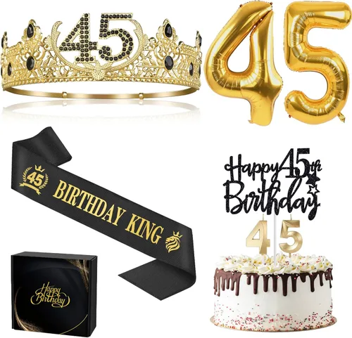 Miniatura 28 de Regalos de cumpleaños número 17 para niño, decoraciones de cumpleaños número 17 para niños, suministros de decoración de fiesta, incluyendo corona