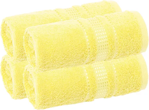 Miniatura 13 de Melissa Linen Toallas de Punta de Dedos Paquete de 4, 100% Algodón Turco, Toallas de Mano Pequeñas para Cuerpo y Cara, 12 x 18 pulgadas, Suaves