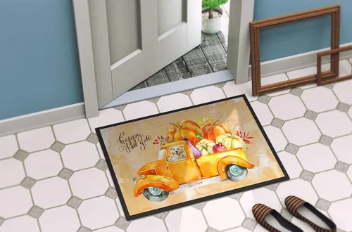 Miniatura 4 de Caroline's Treasures CK2619MAT - Tapete de cosecha otoñal Golden Retriever de 18 x 27 pulgadas, tapete para puerta delantera, interior y exterior