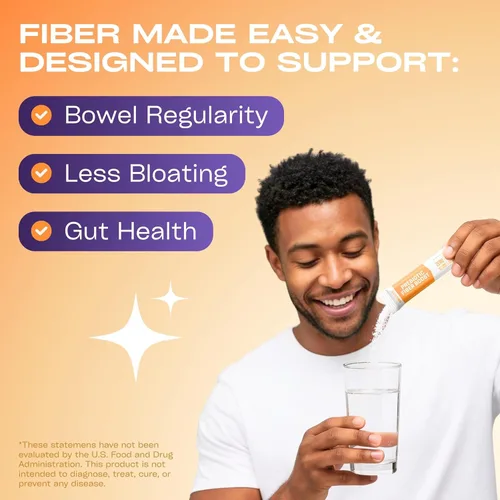 Miniatura 3 de Suplemento de fibra prebiótica: Ayuda a la salud intestinal y la regularidad digestiva, Suplemento de fibra en polvo soluble para mujeres y hombres