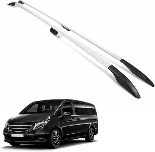 Miniatura 9 de ERKUL Juego de rieles laterales de techo + barras transversales para Mercedes Benz Metris distancia entre ejes larga 2014-2023 Sistema completo