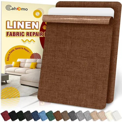 Miniatura 45 de Cahomo - Cinta de reparación de lino 4x79 pulgadas, parches de tela autoadhesivos, kit de cinta adhesiva de lino, cinta adhesiva de reparación