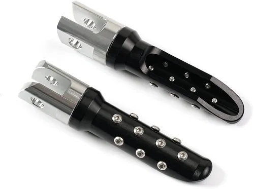 Miniatura 13 de Clavijas de pie delantero de extensión CNC de 0.78 pulgadas, clavijas de pie delanteras elevadoras para Yamaha YZF-R1 2000-2003, YZF1000 R1 Verde