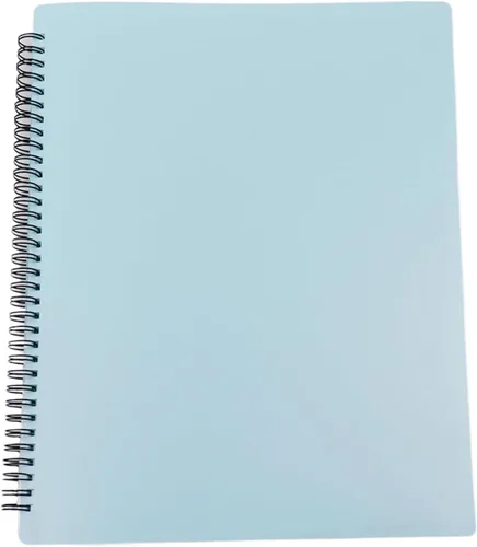 Wealrit Carpeta de partituras con 20 fundas para exhibición, organizador de carpetas de música para almacenamiento de partituras, soporte para Azul