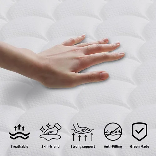 Miniatura 6 de Colchón híbrido Twin de espuma viscoelástica de 10 pulgadas en una caja, gel refrescante para alivio de presión y soporte para dolor de espalda
