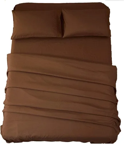 Miniatura 18 de SONORO KATE Juego de sábanas de microfibra súper suave de 1800 hilos, sábanas egipcias de lujo de 16 pulgadas de profundidad, antiarrugas e Beige