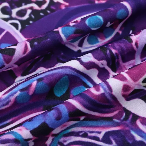 Miniatura 4 de YMAMIYO Jeans de mezclilla de imitación con estampado de flores para mujer, corte de bota, patrón de bandera desgastada, para verano, casual, micro