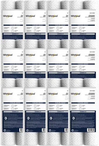 Miniatura 11 de Whirlpool Filtros de sedimentos de capacidad estándar WHKF-GD05 de 10 x 2.5 pulgadas para todo el hogar, 5 micras, vida útil del filtro de 6 meses