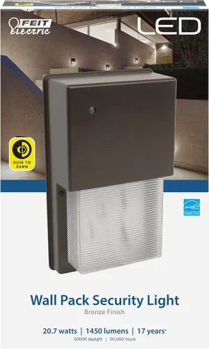 Miniatura 2 de Feit Electric Paquete de luces LED de pared para exteriores de 20 W con fotocélula del atardecer al amanecer, luz de seguridad montada en la pared