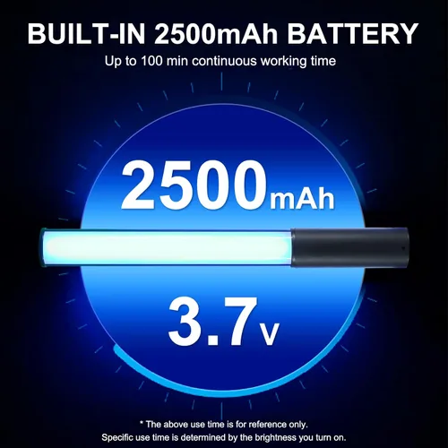 Miniatura 4 de Varita de luz LED RGB de 360° RGB para fotografía de estudio, luces de tubo alimentadas por batería, 12 efectos de iluminación, luz de cámara