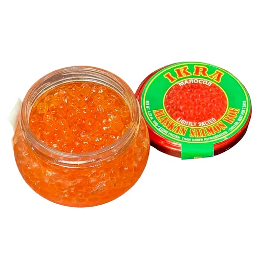 Miniatura 6 de Huevas de salmón de Alaska – Sal naturalmente ligera, caviar rojo, Ikura, mariscos gourmet refrigerados, 4.23 oz 4.23 oz