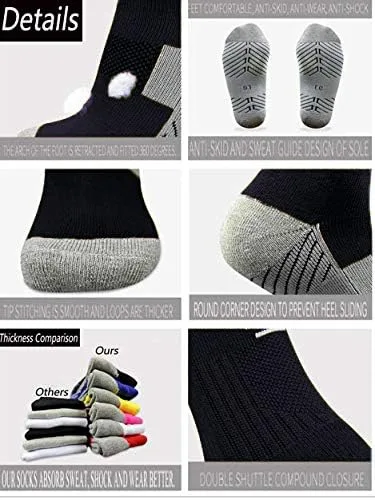 Miniatura 5 de Calcetines de fútbol de 312 pares de calcetines de fútbol transpirables hasta la rodilla para hombres, jóvenes y niños