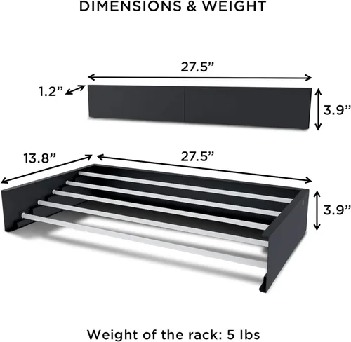 Miniatura 5 de Step Up Tendedero de Secado de Ropa (28 Pulgadas Blanco), Montado en la Pared, Tendedero de Ropa Retráctil, Capacidad de 40 Libras, 11.6 Pies