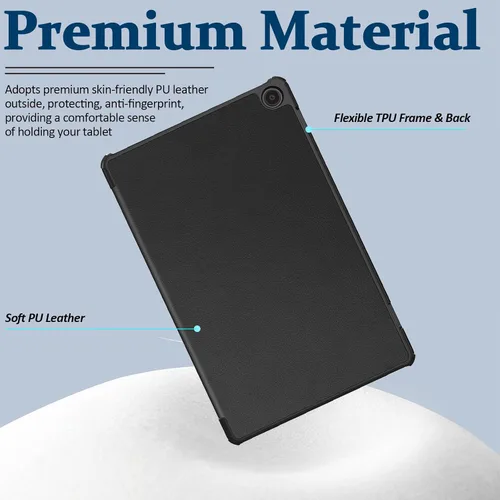Miniatura 3 de Miimall Compatible con Fire Max 11 Tablet Case 2023, cubierta trasera ultradelgada y delgada, triple atril, de piel lisa, a prueba de golpes, funda
