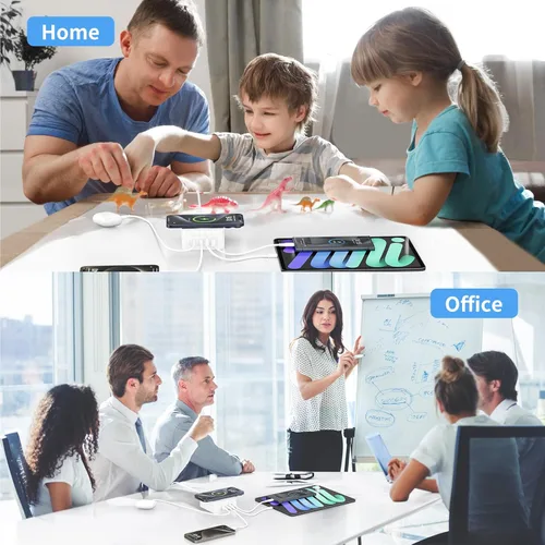 Miniatura 7 de Estación de carga de 60 W, cargador inalámbrico Motorola para Motorola razr 2024, razr plus 2024, razr 2023, Edge 2024, Edge 2023, Moto G Power