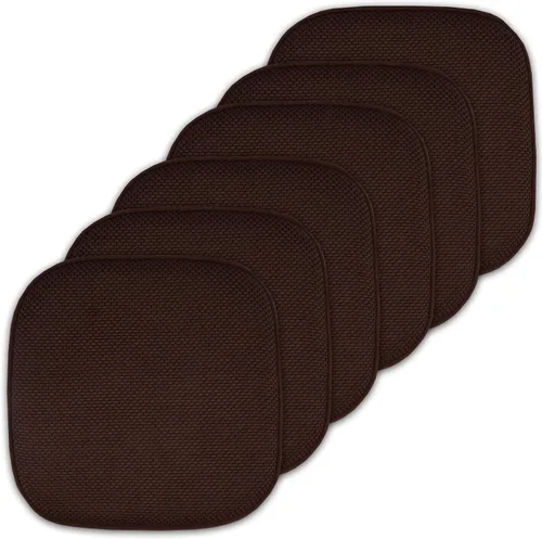 Miniatura 123 de Sweet Home Collection Cojines de espuma viscoelástica para silla, antideslizantes, diseño de panal de abeja, 16 x 16 pulgadas, paquete de 2