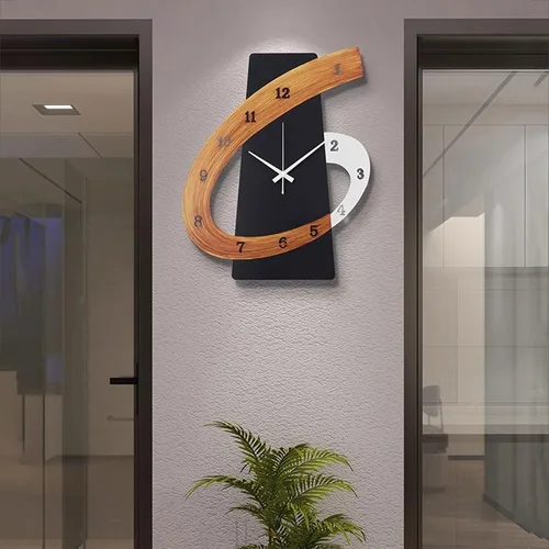 Miniatura 8 de Reloj de pared moderno grande decorativo, de 43 cm, negro, silencioso y sin tictac, relojes de pared nórdicos de metal para sala de estar, hogar