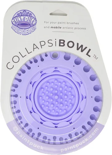 Miniatura 2 de Paint Puck CollapsiBowl - Limpiador de pinceles de pintura, taza de enjuague (azul) - Taza de agua plegable para pintura y limpiador de pinceles