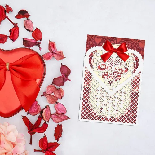 Miniatura 5 de ALIBBON Tarjeta de felicitación de corazón 3D para el día de San Valentín, troqueles para hacer tarjetas, troqueles de corte a cuadros de búfalo