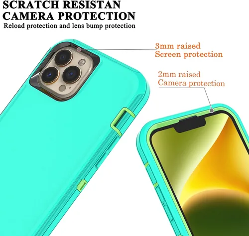 Miniatura 5 de YmhxcY Funda para iPhone 13 Pro Max, iPhone 12 Pro Max, a prueba de golpes, a prueba de caídas, a prueba de polvo, a prueba de caídas, 3 capas