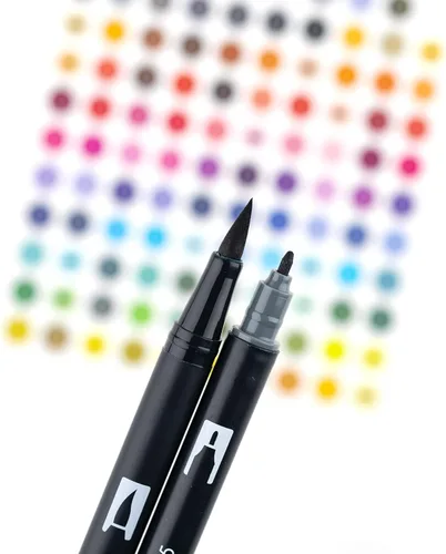 Miniatura 4 de Tombow 56171 Marcadores artísticos de doble pincel, escala de grises, paquete de 10. Marcadores mezclables, con pincel y punta fina