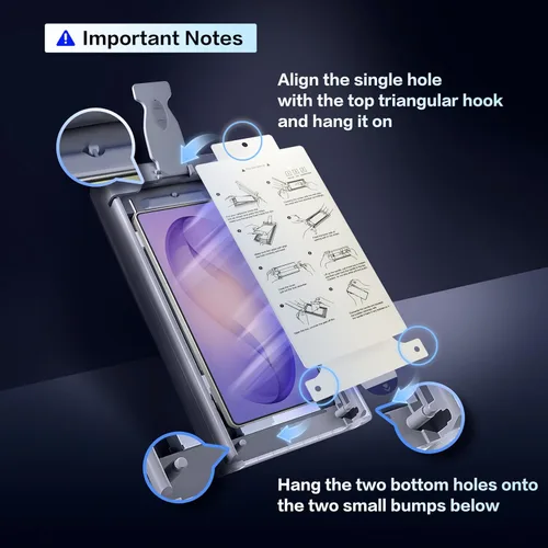 Miniatura 2 de Paquete de 2 protectores de pantalla de privacidad para Samsung Galaxy S25 Ultra, película PET antiespía, soporte de identificación de huellas Negro