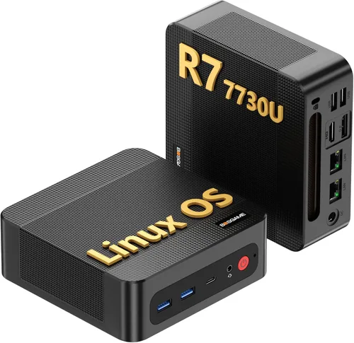 Miniatura 11 de BOSGAME E4 Mini PC, Mini Computadoras con AMD Ryzen 5 3550H, 16GB DDR4 512GB PCIe SSD, Dual RJ45, Triple Pantalla 4K, USB-C, USB 3.2, Wi-Fi 5/BT
