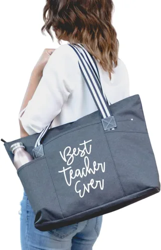 Miniatura 2 de Brooke & Jess Designs Teacher Tote Bag for Work - Teacher Handbag Gifts for Women, Teacher Bag Best Teacher Appreciation Gift